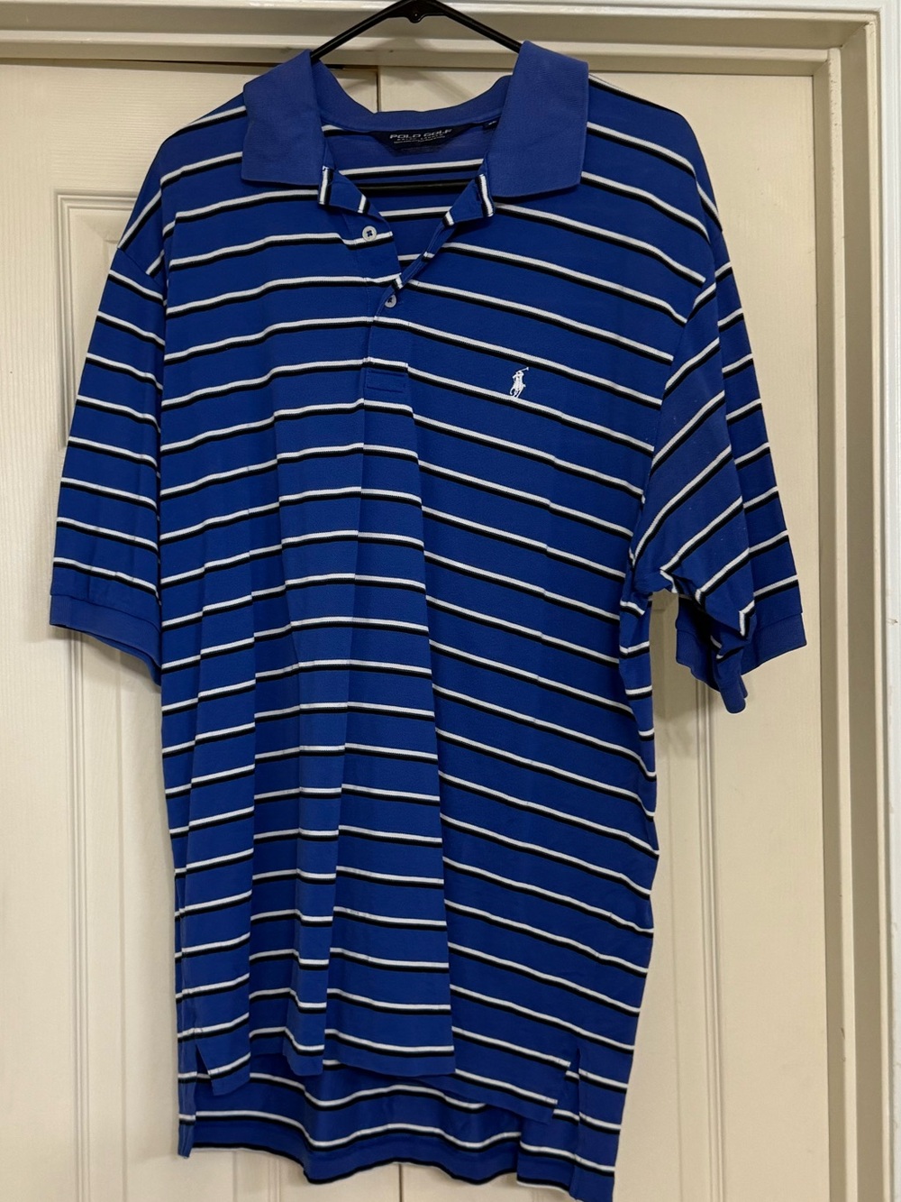 Polo by Ralph Lauren Royal Blue and White Striped Polo Shirt